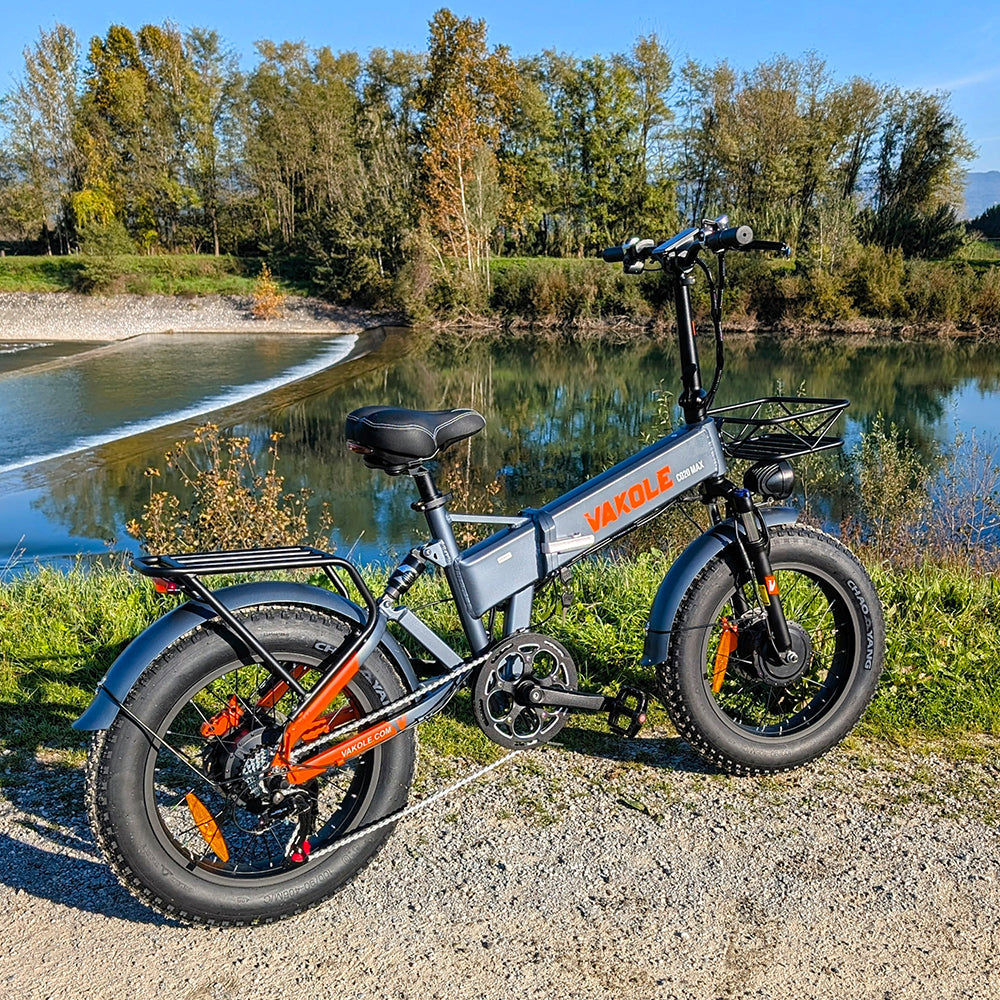 Vakole CO20 MAX 750W*2 Dual Motor 20" Folding Fat Bike 960Wh with Torque Sensor 20Ah Battery