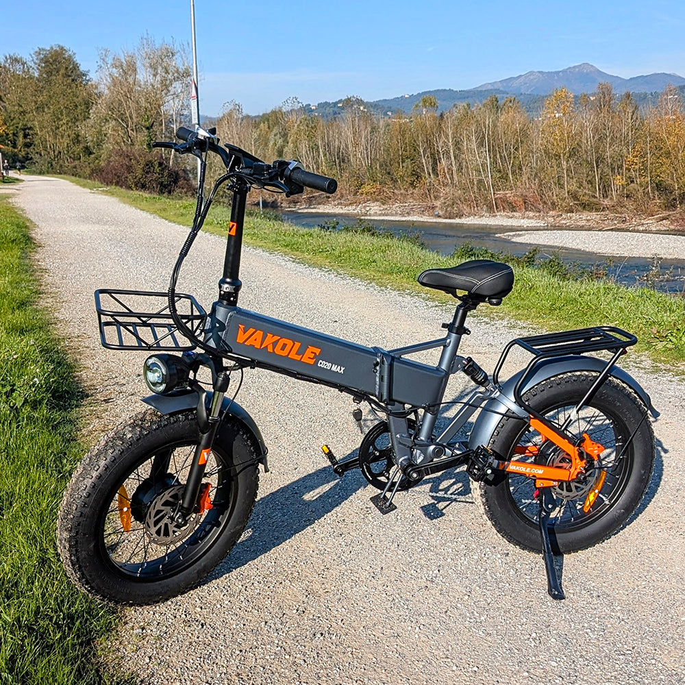 Vakole CO20 MAX 750W*2 Dual Motor 20" Folding Fat Bike 960Wh with Torque Sensor 20Ah Battery