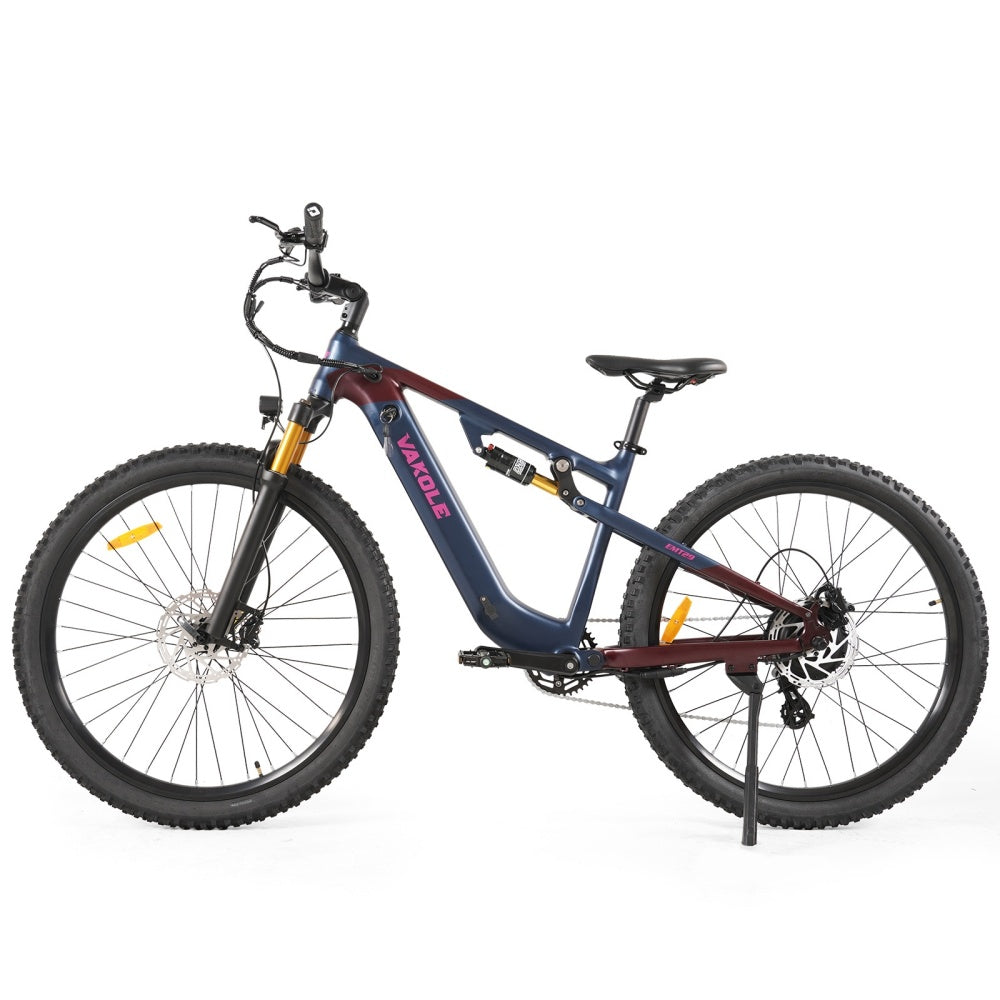 Vakole EMT29 250W 29" E-Mountain Bike 720Wh Cross-Country Full Suspension EMTB with Torque Sensor 48V 15Ah Battery
