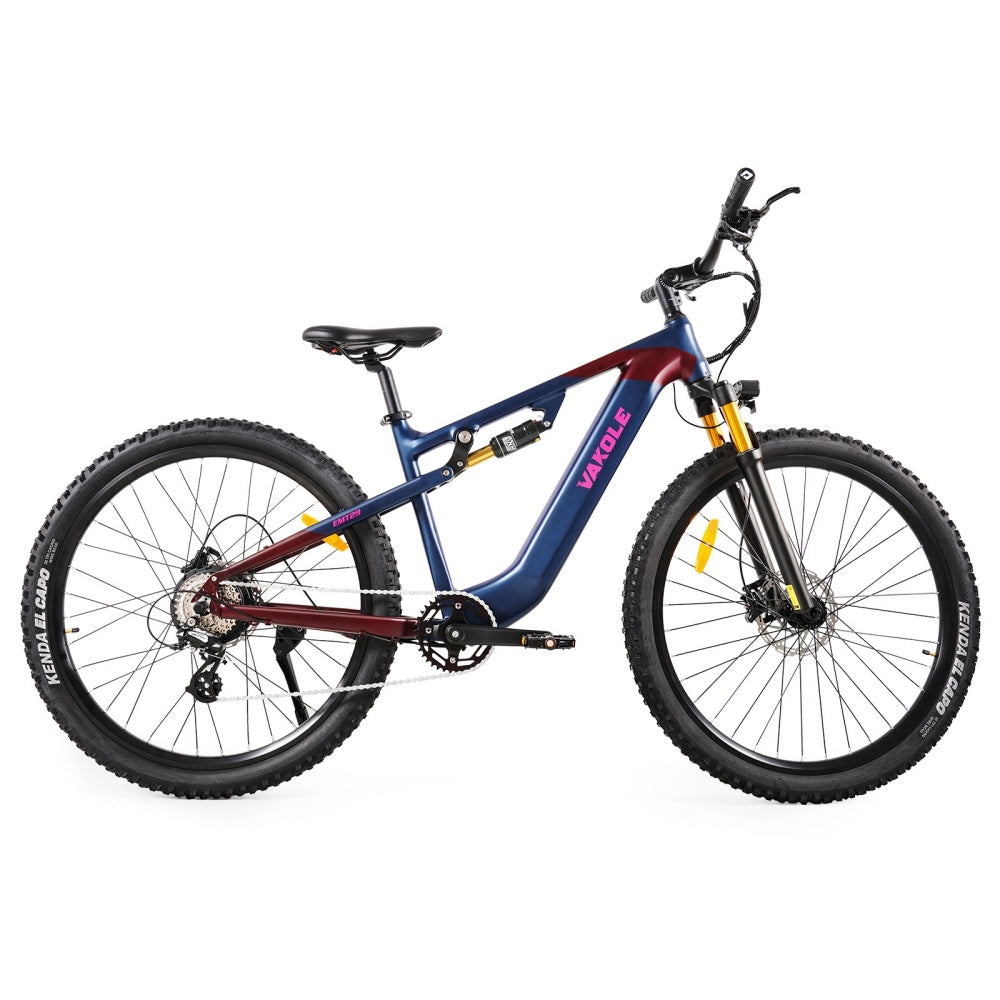 Vakole EMT29 250W 29" E-Mountain Bike 720Wh Cross-Country Full Suspension EMTB with Torque Sensor 48V 15Ah Battery