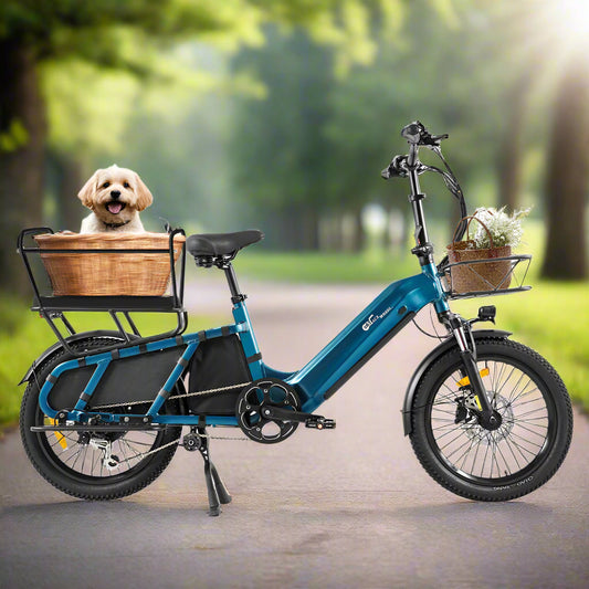 CMACEWHEEL HQ20 500W 20" Electric Bike 960Wh Longtail Cargo E-Bike with Torque Sensor 48V 20Ah Battery