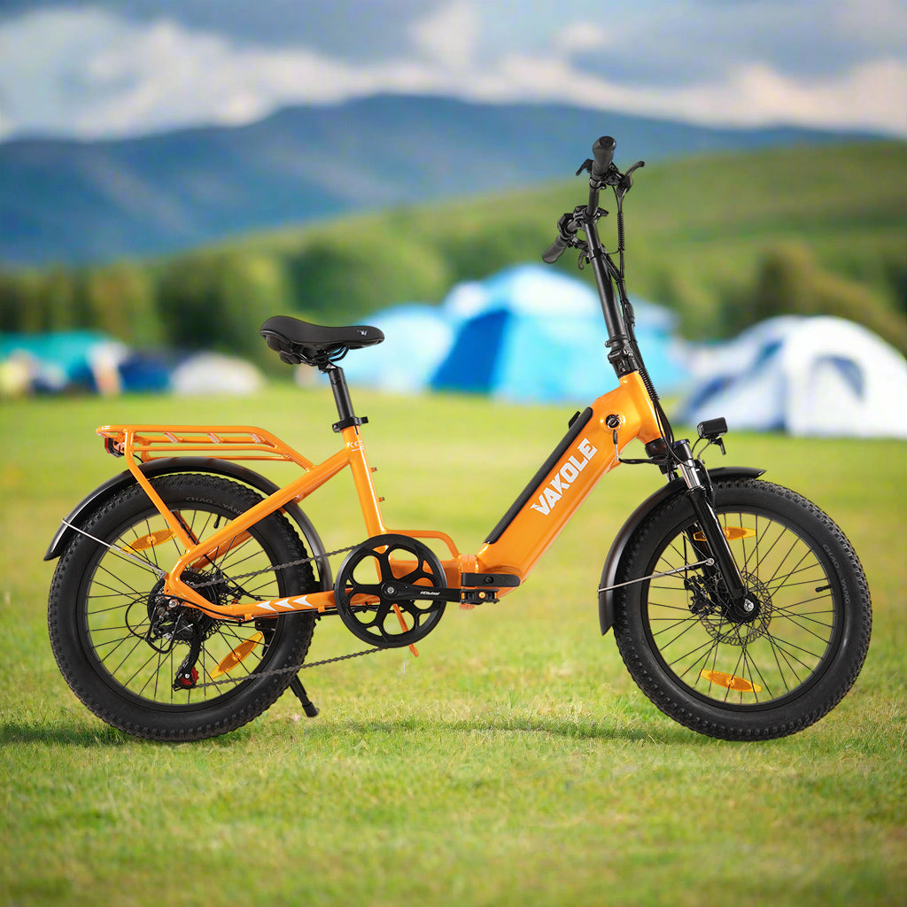 Vakole VT4 2025 Version 250W 20" Foldable Electric Bike 468Wh Compact Step-through E-bike 36V 13Ah Battery