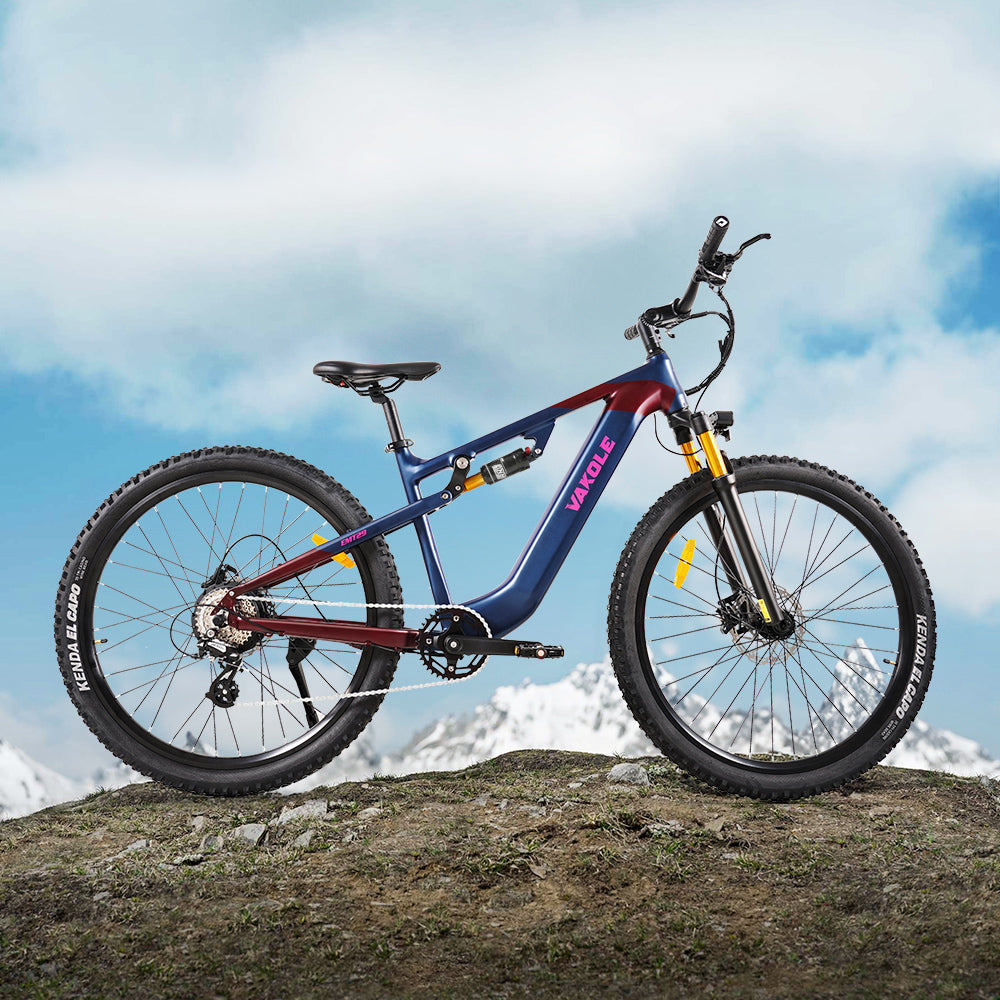 Vakole EMT29 250W 29" E-Mountain Bike 720Wh Cross-Country Full Suspension EMTB with Torque Sensor 48V 15Ah Battery