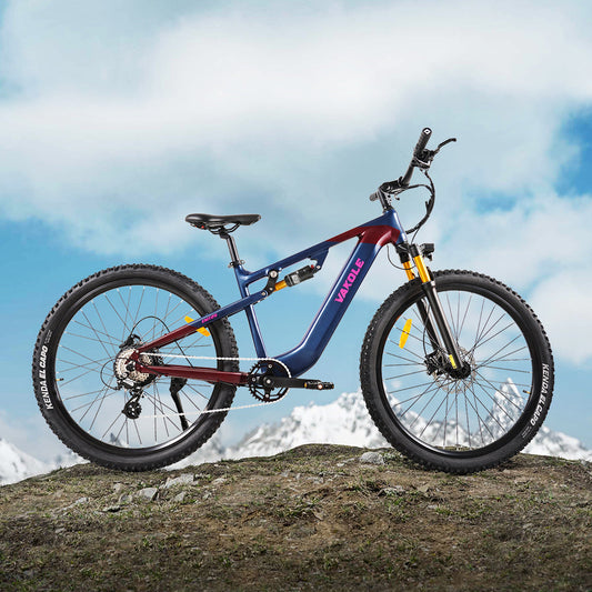 Vakole EMT29 250W 29" E-Mountain Bike 720Wh Cross-Country Full Suspension EMTB with Torque Sensor 48V 15Ah Battery