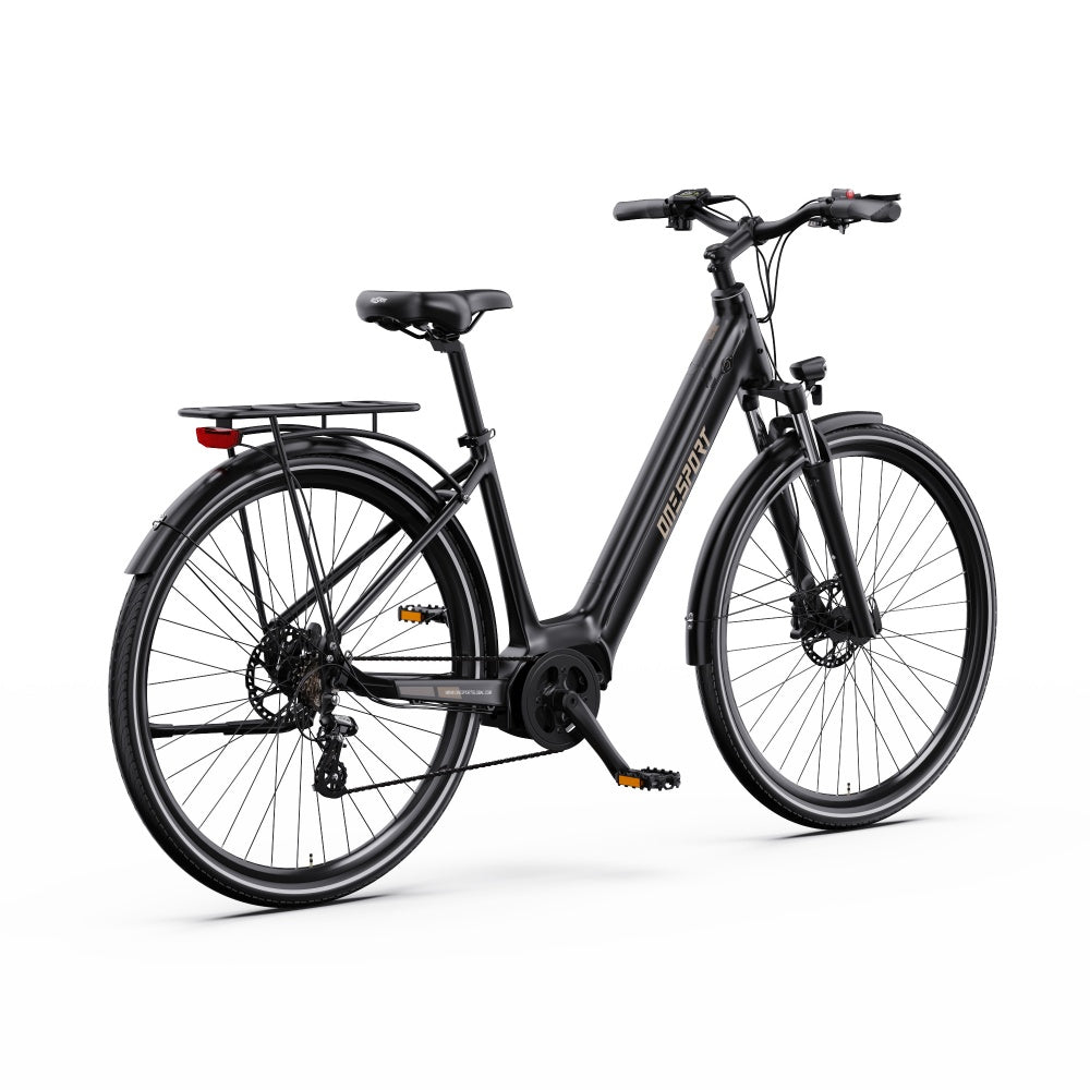OneSport OT07 250W Bafang Mid-drive Motor 700*45C Trekking Bike City 374Wh E-bike With Torque Sensor