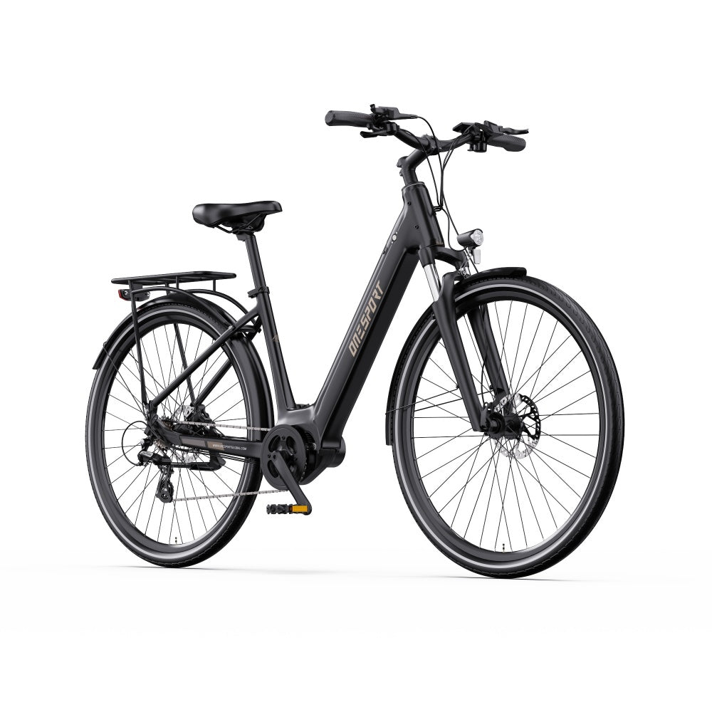 OneSport OT07 250W Bafang Mid-drive Motor 700*45C Trekking Bike City 374Wh E-bike With Torque Sensor